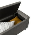 thumbnail image 3 of CorLiving Luna Upholstered Storage Bench Light Grey, 3 of 5