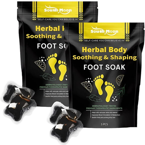 2 Packs Herbal Detox Cleansing Foot Soak Beads, Body Detox Foot Soak, Herbal Detox And Shaping Foot Soak Beads (10 Pcs )