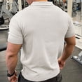 thumbnail image 5 of Mens Knit Polo Shirt Short Sleeve Textured Lightweight Casual Sweater Polo for Men White, 5 of 5