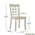 thumbnail image 6 of Lexington 5-Piece Wood Dining Set, Round Table and 4 Window Back Chairs, White, 6 of 6