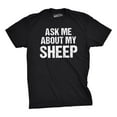 thumbnail image 2 of Mens Ask Me About My Sheep Funny Farm Animal Livestock Flip Up T shirt Graphic Tees, 2 of 9