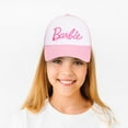 thumbnail image 5 of Gorra de béisbol Barbie a la moda para niñas, gorra de algodón rosa para niñas de 5 a 13 años, gorra ajustable con cierre a presión para el patio de recreo, viajes, uso diario, 5 of 5
