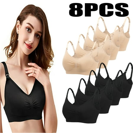 

2/4/6/8/10Pieces Ladies Nursing Bra Breastfeeding Mom Breast Pumping Bra Seamless Nursing Bra Nursing Underwireless Underwear