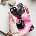 thumbnail image 5 of Heart - shaped Glossy iPhone Case for Couples Valentine’s Day Gift, Compatible with iPhone 11/12/13/14/15/16 (Pro Max/Plus) – Shiny Black Pink Love Heart Design, 5 of 9