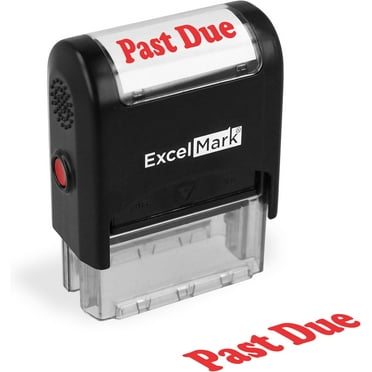 PAST DUE Self Inking Rubber Stamp - Red Ink (42A1539WEB-R)