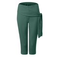 thumbnail image 3 of TTUHYWXI Capri Pants for Women Stretch Tummy Control High Waist Workout Yoga Pants Soft Comfy Lounge Pant Casual Capris Slacks (Dark Green, S), 3 of 4