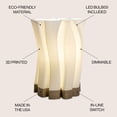thumbnail image 2 of JONATHAN Y Flame 13.5" Modern Bohemian Plant-Based PLA 3D Printed Dimmable LED Table Lamp, White/Brown, USA1002A, 2 of 9