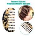 thumbnail image 3 of Unique Bargains 2 Pcs Anti-Static Hair Comb Wide Tooth for Thick Curly Hair Hair Care Detangling Comb Brown, 3 of 6