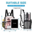 thumbnail image 2 of Mochila transparente Busiuw para eventos de estadio de 30 x 30 x 15 cm con bolsillo, 2 of 7