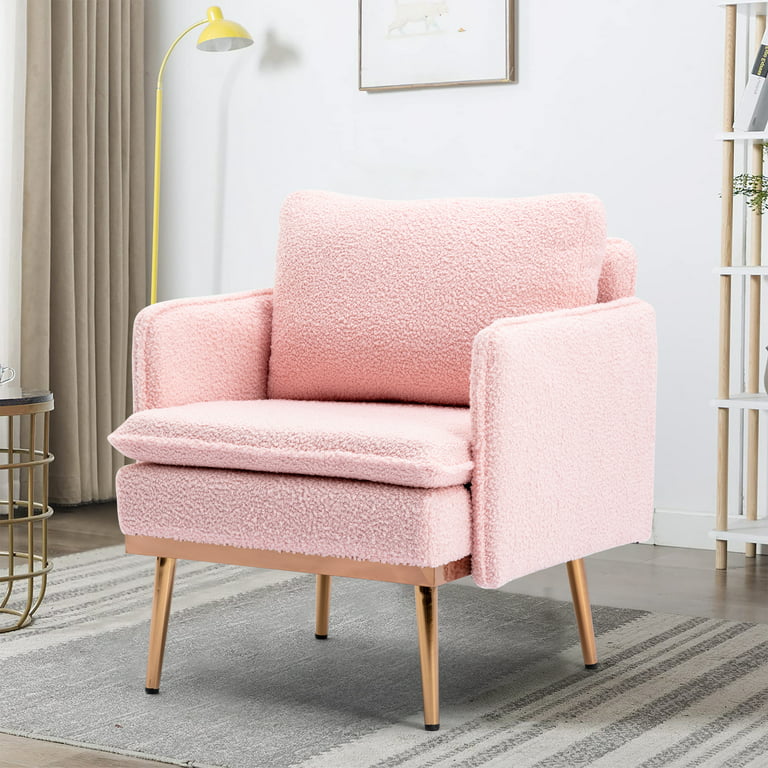 Homefun Light Pink Accent Chair For