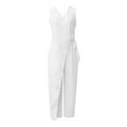 thumbnail image 4 of Alltoright Women's Casual V-Neck Cross Strap Jumpsuit, Alltoright Womens Jumpsuits Casual, Dressy Romper Outfits,Size XL, 4 of 5