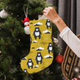 thumbnail image 5 of Uemuo Cartoon Bear Yellow Print Christmas Stockings, 18inch Xmas Hanging Stocking Decorations for Christmas Party Family Decor, 5 of 7