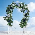 thumbnail image 5 of Lifelike Rose Vine Faux Silk Arrangement For Home Wedding Party Creative Easter St. Patrick's Day Wreath Decorations Sky Blue 175cm, 5 of 5