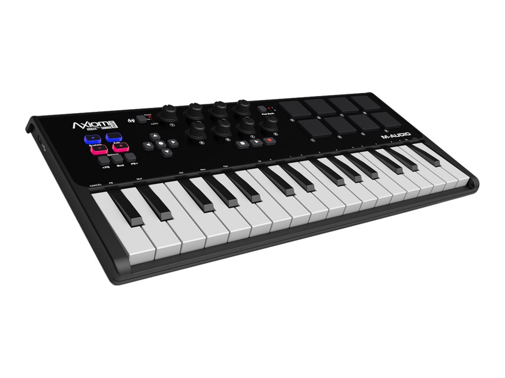 M-Audio Axiom AIR Mini 32 - MIDI controller - USB - 32-key - velocity-sensitive - 8 drum pads