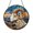Acrylic 3.5 Inch, variant on Mountain Sheep Glass Suncatcher Panel, Stained Glass Style Wildlife Window Hanging Art, Decorative Accent