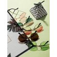 thumbnail image 5 of 10 Paires Lunettes De Soleil Rondes Hippie Lunettes De Soleil Rondes Multicolores De Style John Des Annes 60 (cuadro Or), 5 of 5