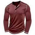 thumbnail image 6 of Men's Heavyweight Long Sleeve Casual T Shirt Slim Fit Solid Top Comfortable Breathable Daily Wear Fall Winter Mens Summer Lightweight Pullover Tee Shirts, 6 of 7
