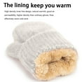 thumbnail image 6 of HNMKIU Winter Thermal Lined Soft Mittens Cozy Warm Hand For Outdoor Cold Weather Activities White,One Size, 6 of 8