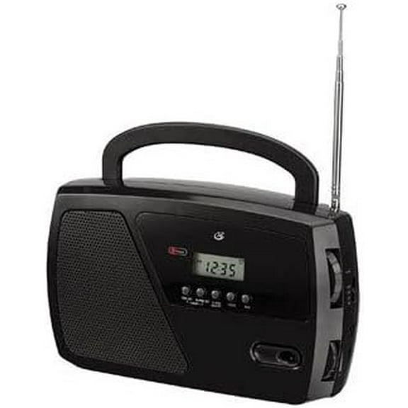 GPX Portable AM/FM Shortwave Radio - Analog Radio, Manual Power, Multicolor