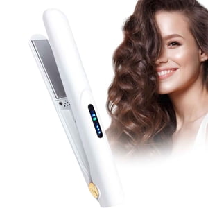 Tarmeek Cordlesses Hair Straightener Curler In 1 Ceramic F 0.7 inch 2600 MAH 2600 mAh Wireless Portable Rechargeable Cordlesses Hair Straightener Curler Great for Spring and Daily Life Gift for Women