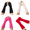 Black, White, Red, Hot Pink, variant on 4 Pairs Women's Arm Warmers Long Fingerless Gloves Cable Knit Thumb Hole Design Ribbed Cuff Winter Wrist Warmers