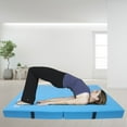 thumbnail image 6 of Gymnastics Mat for Kids 4'x4'x4" Foldable Tumbling Mats with Carrying Handles 2-Panels Fold Thick Exercise Mat for Home Aerobics Stretching Yoga, Blue, 6 of 7