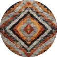 thumbnail image 2 of Addison Rugs Mayfield Premium Machine Washable Transitional Aztec Terracotta Round Rug, 8' x 8', 2 of 6