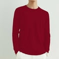 thumbnail image 2 of Mens Sweater Coat Tops Crewneck Long Sleeve Knit Comfort Style Mens Outdoor Clothing,Red,2XL, 2 of 4
