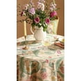 thumbnail image 4 of Designer Blue Tablecloth for Rectangle Tables,Vintage Linen with Leaves and Flowers Pattern Tablecloths,Farmhouse Floral Table Cover Cloth Decor for Kitchen Dining Christmas,60"*71", 4 of 6