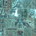 thumbnail image 1 of Ahgly Company Indoor Square Patchwork Light Blue Transitional Area Rugs, 8' Square, 1 of 4