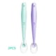 thumbnail image 1 of Cuchara suave de silicona para bebé, cucharas de alimentación de entrenamiento para niños, detección de temperatura, 1 of 4