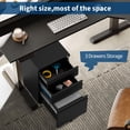 thumbnail image 2 of 3-Drawer Metal Filing Cabinet with Lock, Office Filing Cabinet, Steel Drawer Storage Cabinet, Compact Office Organizer Suitable for Home Office File Storage, 2 of 7