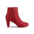 thumbnail image 3 of Unique Bargains Women's Zip Round Toe Heel Ankle Boots, 3 of 8