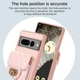 thumbnail image 4 of Nalacover Crossbody Wallet Case for Google Pixel 8 Pro, [6 Card Slots] Leather Purse Phone Case Luxury Buckle Closure Card Holder Shoulder Strap Handbag Case Women for Google Pixel 8 Pro, Pink, 4 of 11