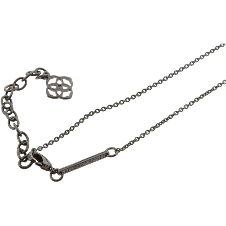 Elaina Oval Chain Bracelet in Black Drusy and Gunmetal