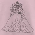 thumbnail image 2 of Girl's Disney Princesses Line Art  Graphic Tee Light Pink X Small, 2 of 4