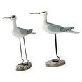 thumbnail image 2 of 2 Pieces Seagull Figurines Bird Statue Desktop Ornaments Wooden for Nautical Coastal Ocean Home Decoration, 2 of 9