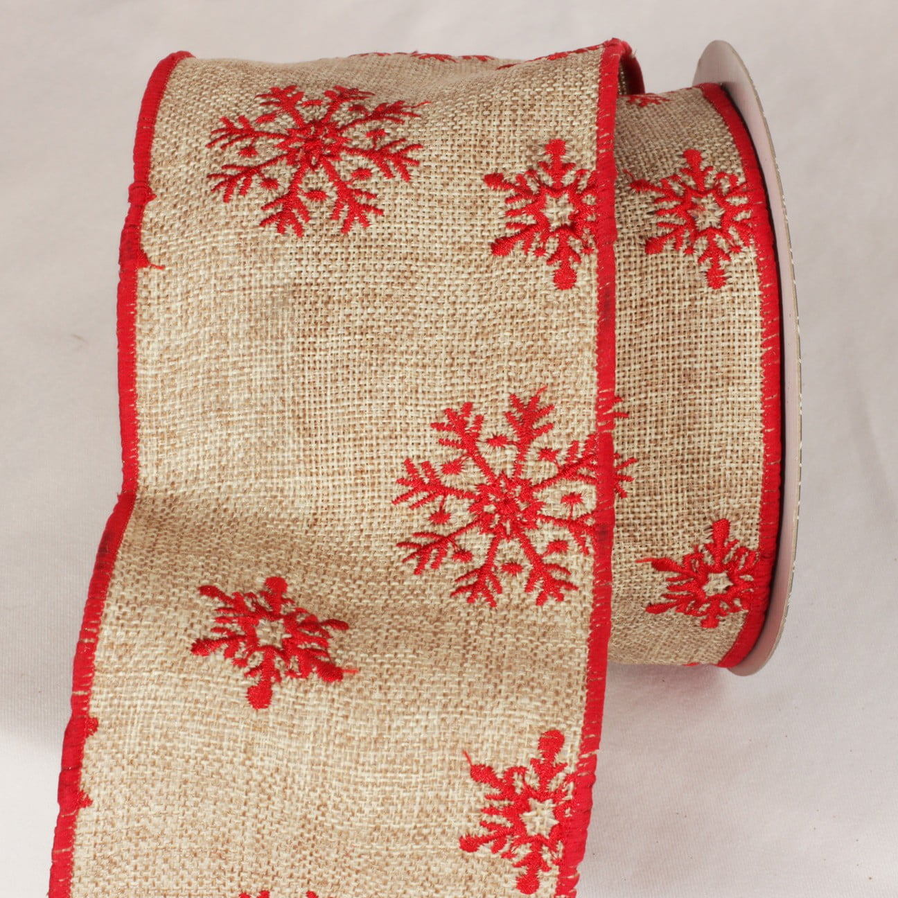burlap snowflake ribbon