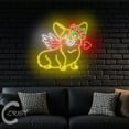 thumbnail image 4 of C-CRAFT Corgi Dog Cupid Neon Led Light Up 25 inch for Dog Clinic Valentine Wall Decor, 4 of 5