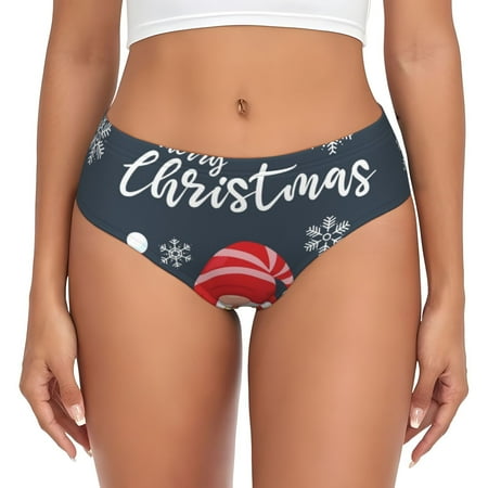 Uemuo Cute Christmas Gnomes (2) Pattern Women s Cotton Underwear Full Coverage Briefs Soft Stretchy Breathable Underwear Brief-Small