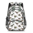 thumbnail image 2 of Cartoon Dinosaurs Names Pattern Cute School Backpack Bag with Padded Back and Adjustable Shoulder Straps 16.9 X 12.6 X 5.9 Inches, 2 of 5