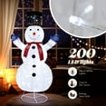 thumbnail image 5 of Zimtown 6ft LED Lighted Pop-Up Snowman Christmas Snowman w/ 200 LED Lights, Hat, Scarf, 5 of 8