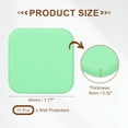 thumbnail image 2 of Uxcell 10Pcs Door Knob Wall Protector, 1.8" Square Silicone Door Stoppers Self Adhesive Handle Bumper Cushion Pad, Green(0.3" Thickness), 2 of 6