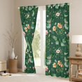 thumbnail image 3 of Homewish Green Butterflies Curtains Pack of 2 (42x84 Each) for Boys Girls,Chic Flowers Curtains Blackout,Spring Graden Bedroom Curtains,Microfiber Bedroom Decor, 3 of 6
