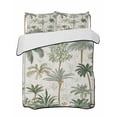 thumbnail image 2 of Tropical Green Palm Tree Twin XL Size Down Alternative Comforter, Lightweight Comforter Quilt Bedding Set with Pillow Shams Summer Beach Botanical All Seasons Bed Comforter Duvet Insert 68"x98", 2 of 7