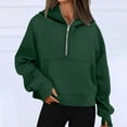 thumbnail image 2 of Hessimy Half Zip Sweatshirts Cropped Hoodies Jackets Womens Quarter Zip Up Pullover Fall Outfits 2024 Winter Clothes(Z08-GN2,Lï¼, 2 of 6