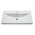 thumbnail image 3 of Pemberly Row Contemporary White Ceramic 32"x19" Rectangular Drop In Sink, 3 of 5