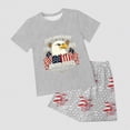 thumbnail image 7 of HCNTES Baby Boy's Outfit Independence Day Theme Cartoon Print Shorts For Litte Girls Casual Outdoor Wear 2 Piece Summer Set For Kids 2T 3T 4T(H03-Grey,5-6 Years), 7 of 7
