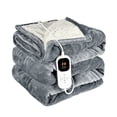 thumbnail image 1 of Electric Heated Throw Blanket, Machine Washable Double Side Flannel, Gray ,Easy to Use, 1 of 5