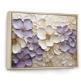 thumbnail image 2 of Designart "Purple-White Violet Simplicity" Violets Floater Framed Canvas Art Print, 2 of 5